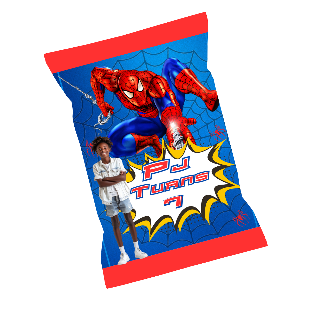 Spiderman Chip Bag Template