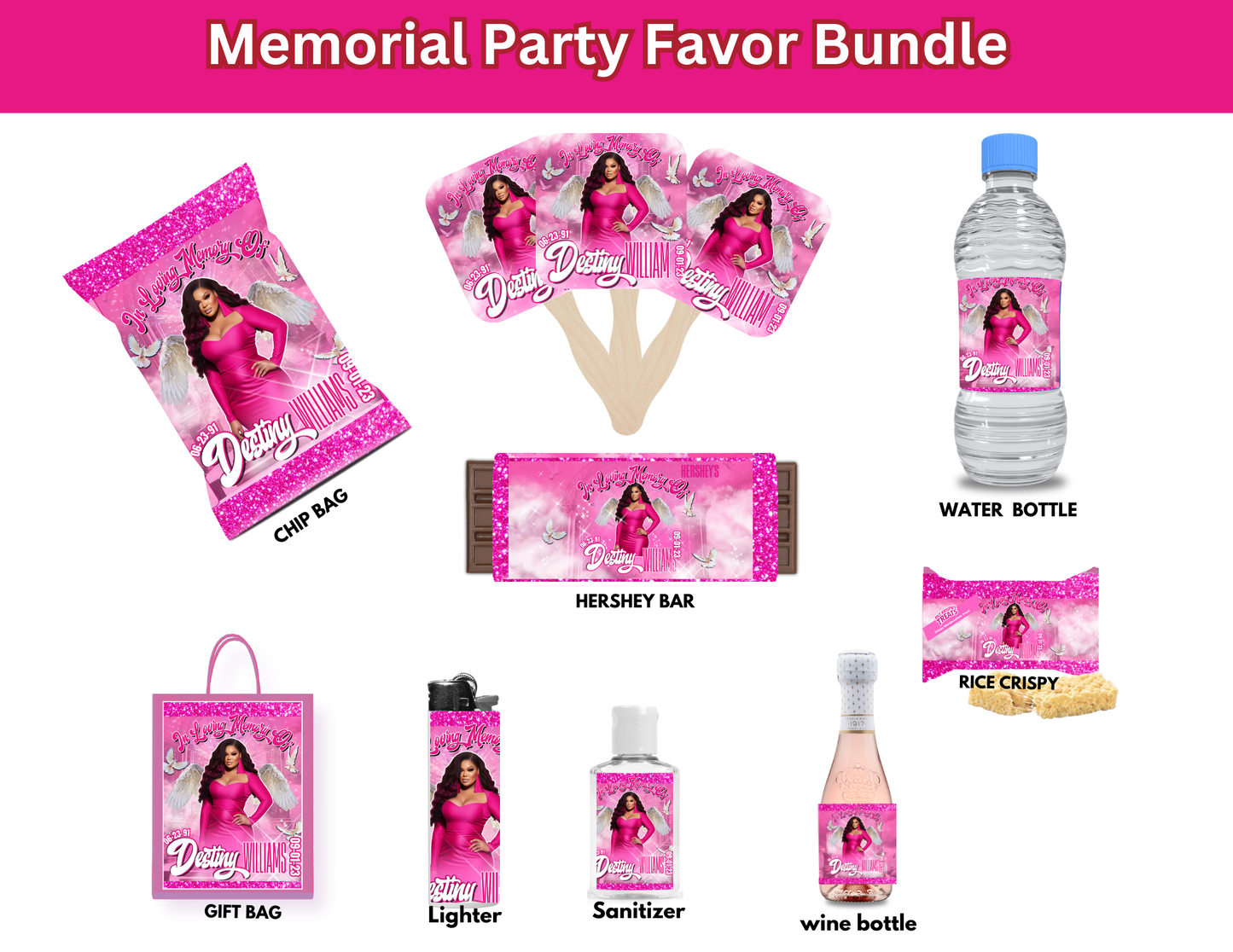 Memorial Favors Bundles (9 Editable Templates)