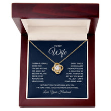 Love Knot Necklace (White & Gold)